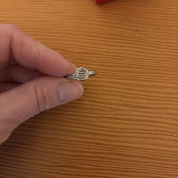 Me & Ro Platinum and Rose Cut Natural Diamond Ring Bezel Set .37 ctw - Picture 3 of 9